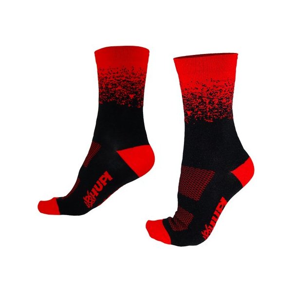 meia splash preto vermelho hupi 5744