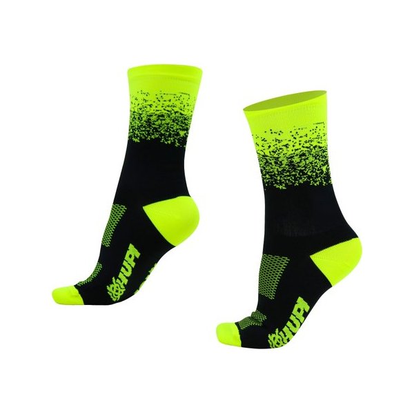 meia hupi splash amarelo neon preto 9042