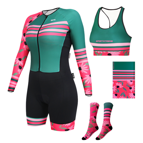 kit macaquinho de ciclismo dayse 2b ml c top