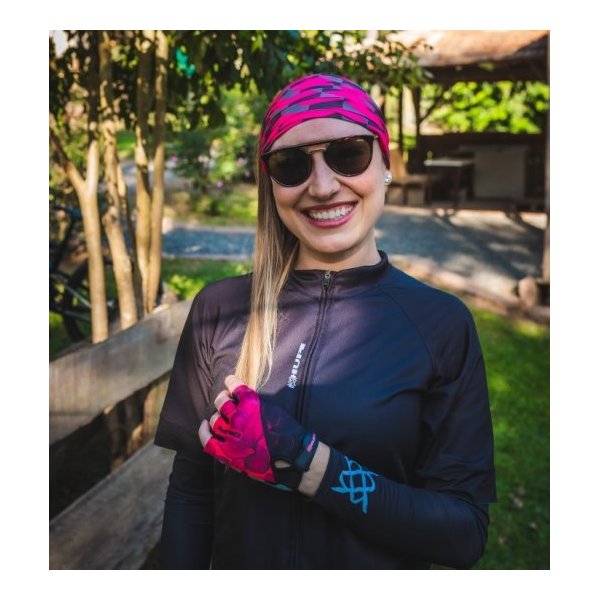 luva ciclismo hupi eco dedo curto flower 7769