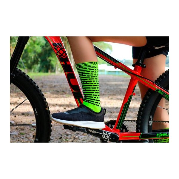 meia hupi biometria amarelo neon 23495