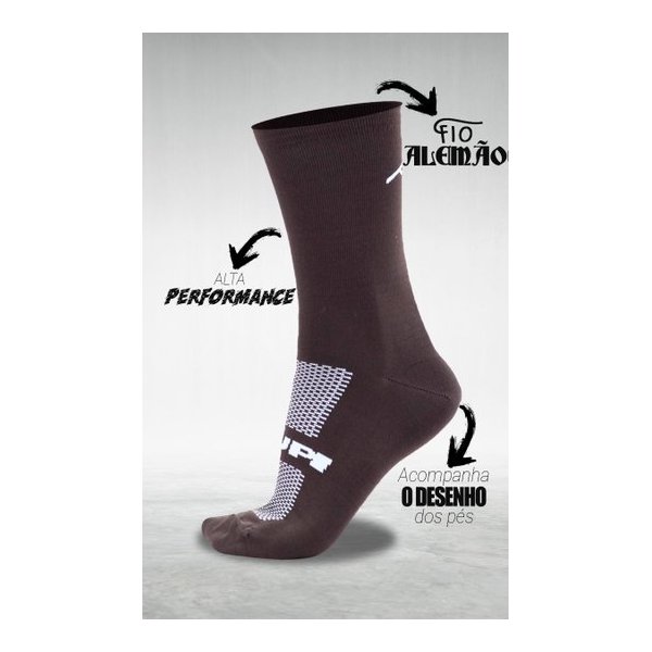 meia hupi heaven marrom branco 11808