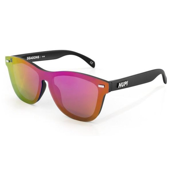 oculos de sol hupi seasons armacao preto lente rosa espelhado 23573