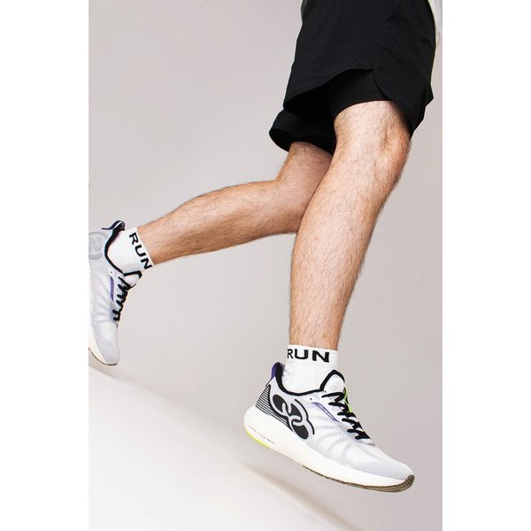 meia curta para corrida hupi running pro run branco 65ca1f7f11d43