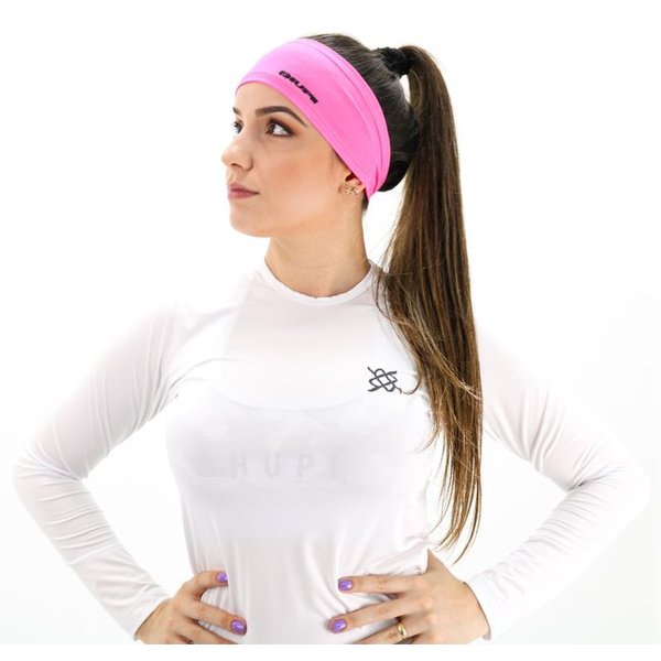 testeira headband rosa liso hupi 9275