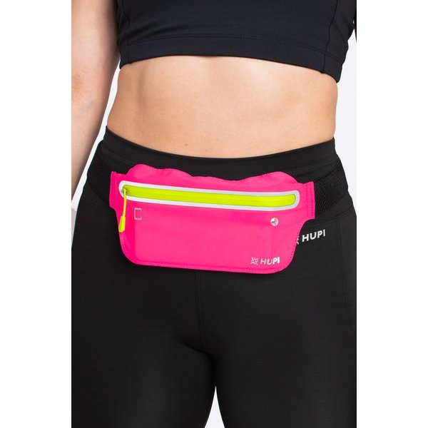 pochete hupi slim rosa ziper amarelo 651aa93fbe8c0