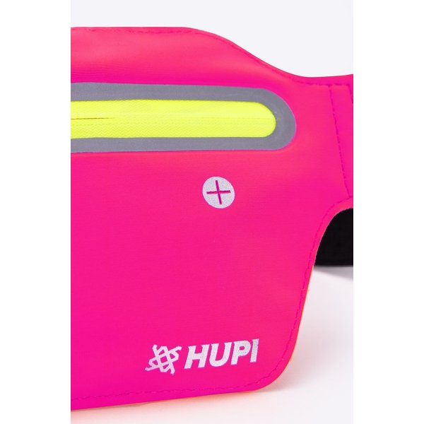 pochete hupi slim rosa ziper amarelo 651c5eecb1b18