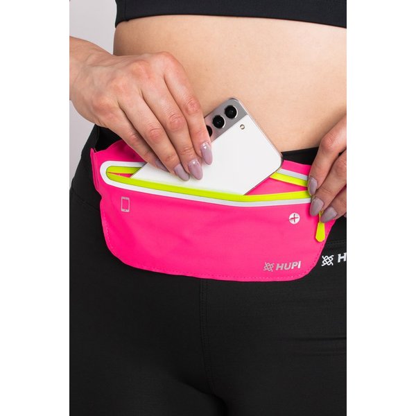 pochete hupi slim rosa ziper amarelo 651aa94423191