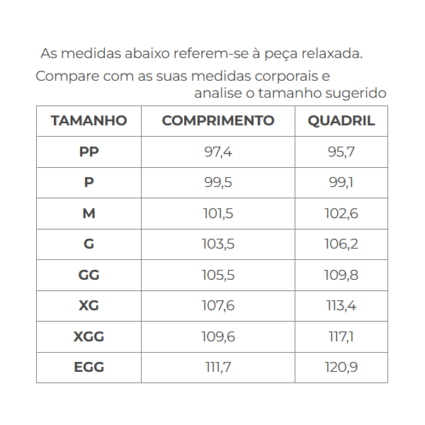medidas calca casual masc doug