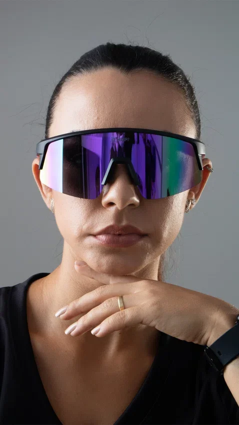 oculos hupi sprint preto e roxo lente roxo espelhado 699dcae654aef